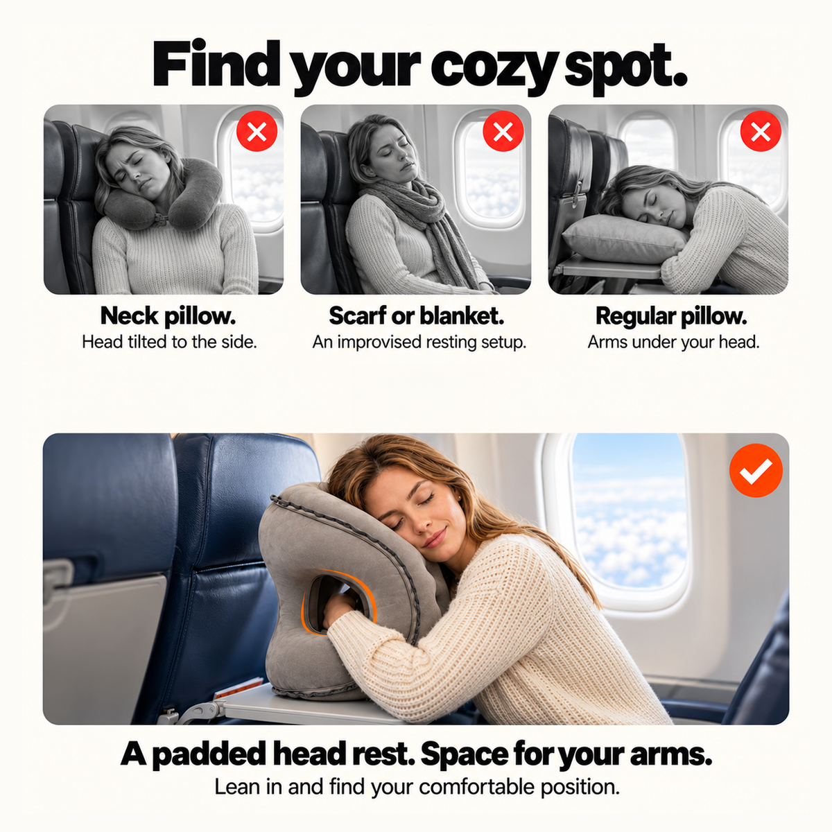 CozyGo™ Inflatable Travel Pillow