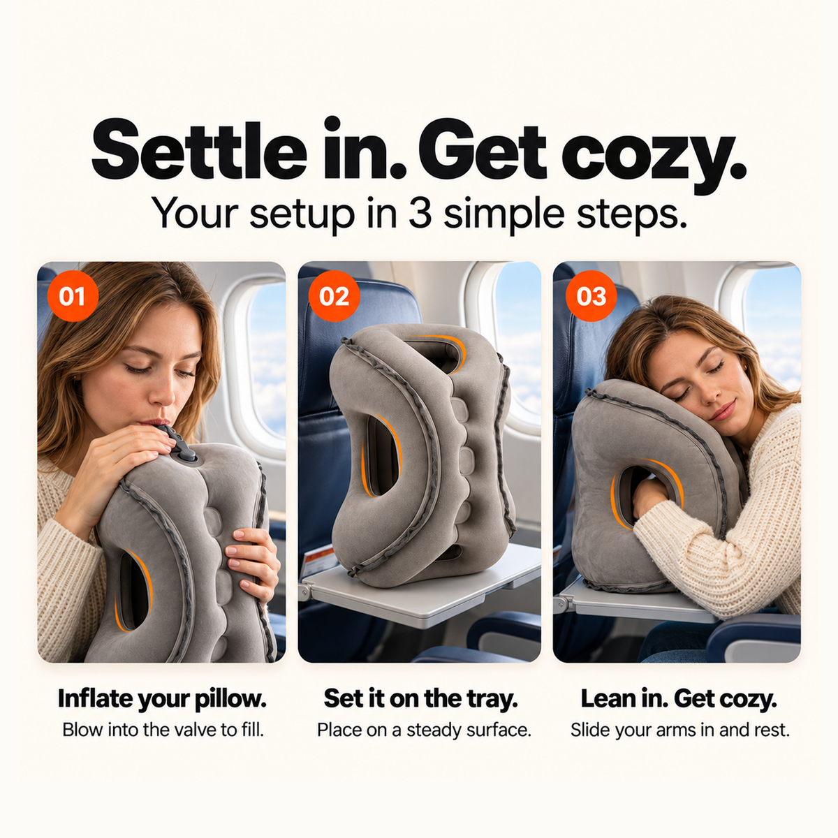 CozyGo™ Inflatable Travel Pillow